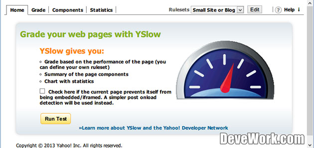 网站性能评分工具Yslow 使用教程