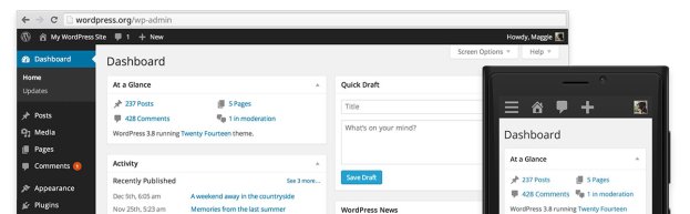 WordPress 3.8：全新扁平化后台UI，新的默认主题